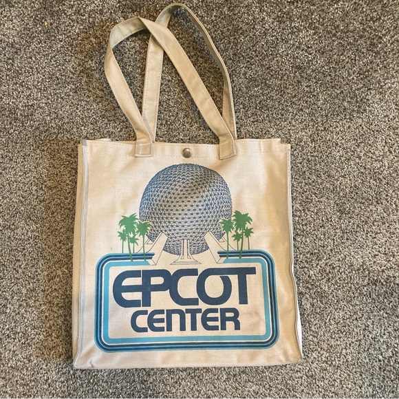 Disney Other - Vintage Early 1980s Disney Epcot Tote Bag Gray - Rare Collector’s Item